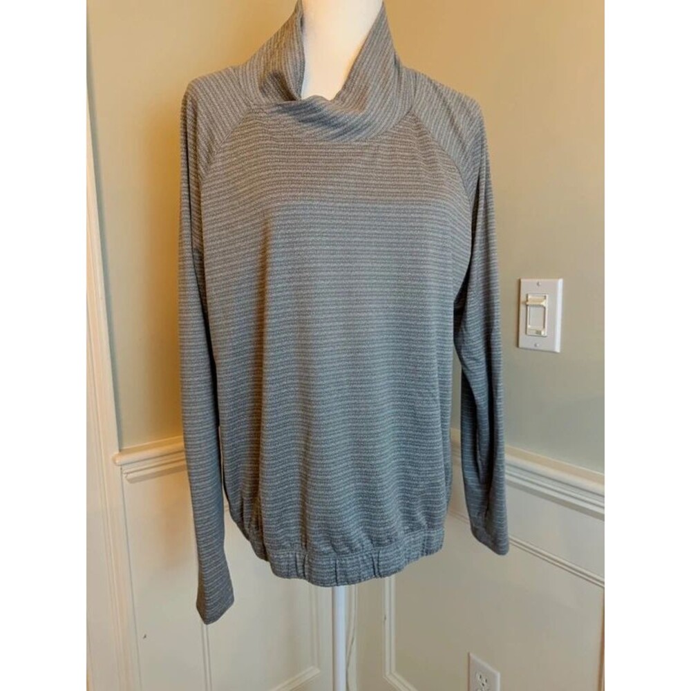 RBX Gray Cowl Neck Activewear Pullover Size Large